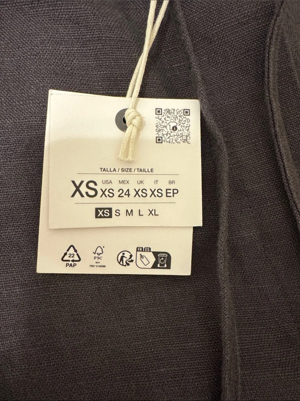 Zara Men's Black Linen-Blend Drawstring Pants